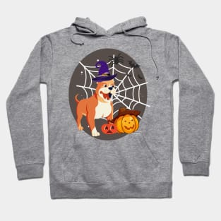 Halloween bulldog and pumpkins Hoodie